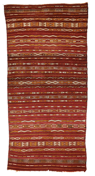 Teppich. Zürich. Very fine semi-antique Zemmour Flatweave (kilim). Handgewebter Teppich, Kelim aus Marokko.