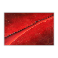 tableau rouge ; peinture rouge ; tableau déchirure abstraite