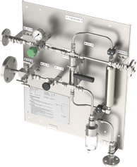 High pressure Liquid sampling - Fixed volume cylinder Nitrogen purge liquid sampler - Liquid Sampler Needle purge configuration - Mechatest Bottle Sampler type MBS-E5 - closed sampling Hydrocarbon liquids - Dopak S32-E5 S23-D1