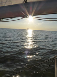 Sonnenaufgang nach einer tollen Segelnacht