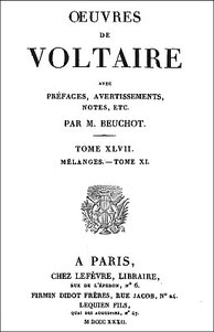 Voltaire (1694-1778) : Fragment sur l'histoire générale. Chine. —  Firmin Didot frères, Paris, 1832, tome 47 des œuvres de Voltaire, pages 518-531. Première édition 1773.