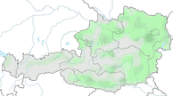 Karte zur Verbreitung des Kleinspechtes in Österreich. 