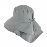 【再入荷】 後ろタレ付き帽子 2,970円→1,680円(税込) ・撥水加工済み ・あご紐つき