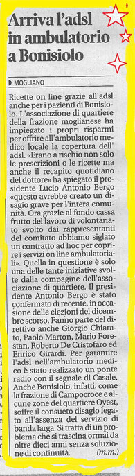 Articolo di m.m. tratto da la tribuna di TV del 7/5/2014