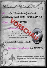 Geschenkgutschein für Portraitzeichnung