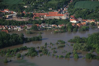 Luftbilder Hochwasser Wettin