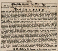 Augsburger Tagblatt, 11 Nov 1843, p.4. [BSB Digipress]