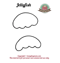 Quiet book Touch and feel book Template jellyfish