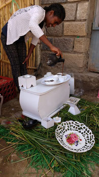 Coffee drinking becomes a ceremony in Ethiopia. Dante Harker