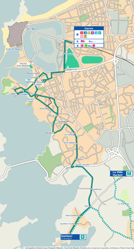 Carte représentant le parcours des lignes 6 et 6 été du réseau Keolis Saint-Malo Agglomération (KSMA).