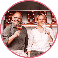Nicole & Steffen, Inhaber der mobilen Bar und Piaggio Ape Secco Princess aus Hessen, Frankfurt am Main, Darmstadt.