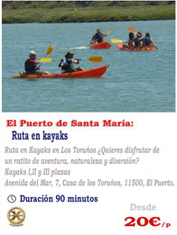 Ruta en kayak El Puerto de santa maria