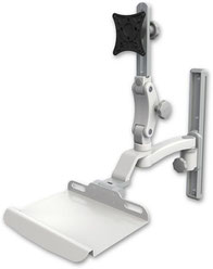ASUL550-T19-KU12-A1　＊T19=ウォールトラックの長さが19インチ(約48.3cm）  ワークスステーションマウント（ディスプレイミニキーボードアーム）