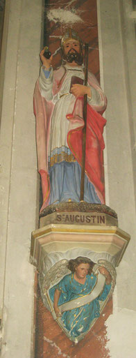 Peri - Eglise St Laurent - St Augustin et le coeur enflammé