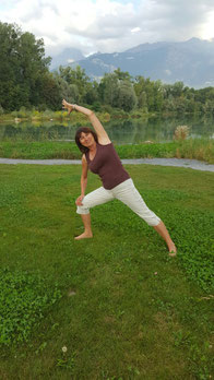 Eliane Niklaus dans sa pratique de Yoga
