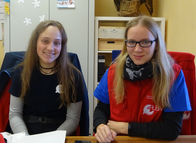 Unsere Bufdis: Links Shannon Dahedl und rechts Bianca Stolcz