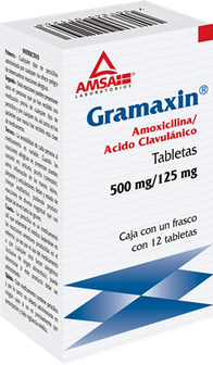 AMOXICILINA/AC CLAVULANICO 500MG/125MG C/12 TAB. GRAMAXIN