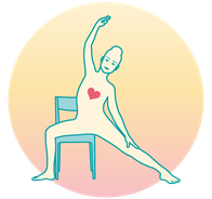 Yoga auf dem Stuhl