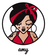 ICONS ICONES AMY WINEHOUSE ILLUSTRATION AFFICHE POSTER ART PRINT / CREATION ORIGINALE © Stephanie Gerlier / T FOR TIGER