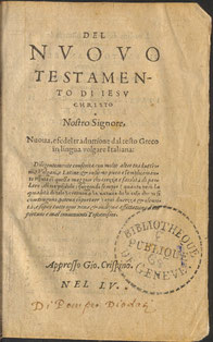 Crespin New testament. italian Bible 1555 facsimile