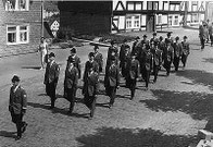 Das erste uniformierte Auftreten im Festzug 1961