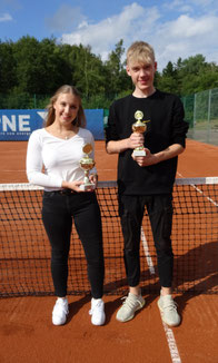 Franziska Mueller & Finn Hoppe Vereinsmeister Juniorinnen/Junioren