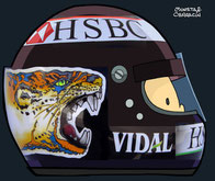 Helmet of Eddie Irvine by Muneta & Cerracín