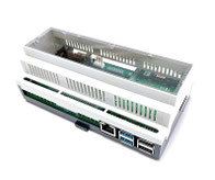 extended DIN-rail enclosure with circuit board for Raspberry Pi 4 and 5