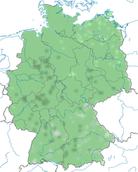 Karte zur Verbreitung des Turmfalkens in Deutschland