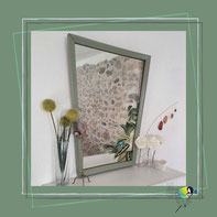 miroir trapèze avec presque rien relooking exotisme vert argile  crea terra