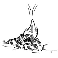 un feu de bois metaphore de l eczema qui ressemble a un incendie