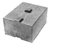Eckstein mit halbseitiger Nut und Feder