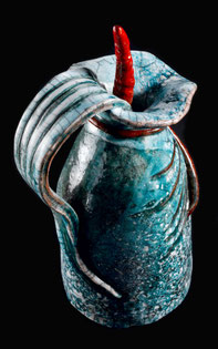 Pot à eau, raku, céramique, décoration, utilitaires