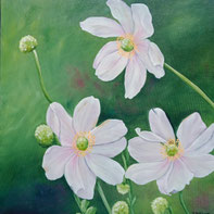 Herbstanemonen 60x60 Öl 2021