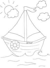 Segelschiff Kindergartentasche