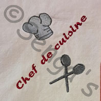 Stickerei Chef de cuisine