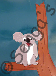 Koala auf Baum Motiv für Blachenprodukte Senga's