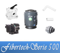 Bausatz Filteranlage Fibertech Serie D500 Fiberplast mit Filterpumpe Sta-Rite