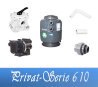 Bausatz Filteranlage Privat Serie D610 Fiberplast mit Filterpumpe Sta-Rite