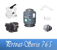 Bausatz Filteranlage Privat Serie D765 Fiberplast mit Filterpumpe Sta-Rite