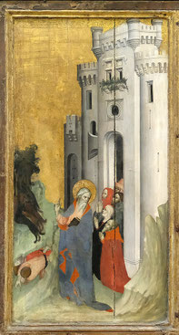 Louvre - Retable du prieuré de Thouzon (XVè) - St André chassant les démons de Nicée (détail)