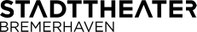 Logo des Stadttheaters Bremerhaven: Der Schriftzug in schwarzen Versalien auf Weiß, das A im Wort "Stadttheater" hat keinen Querstrich