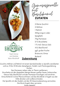 Gemüsespirelli mit Basilikumöl Edelschmaus Rezept