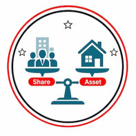Icon zu Share Deal und Asset Deal bei Immobilientransaktionen