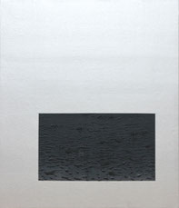 framework #2 (empty #30) / 2019 year / cloth, mineral pigment, nikawa, gel medium / H53 × W45.5 cm/ Private collection