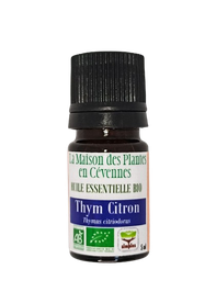 Huile essentielle biologique - Huile essentielle de Thym Citron bio - Achat - Agriculture biologique  - La Maison des Plantes en Cévennes - Gard