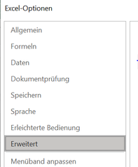 Excel Scrollbalken weg