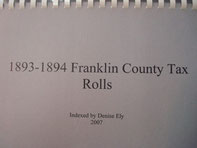 Cover of 1893-1894 Franklin County Tax Rolls