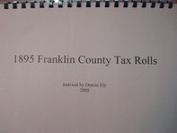 Cover of 1895 Franklin County Tax Rolls