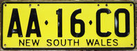 Nummernschild aus Australien